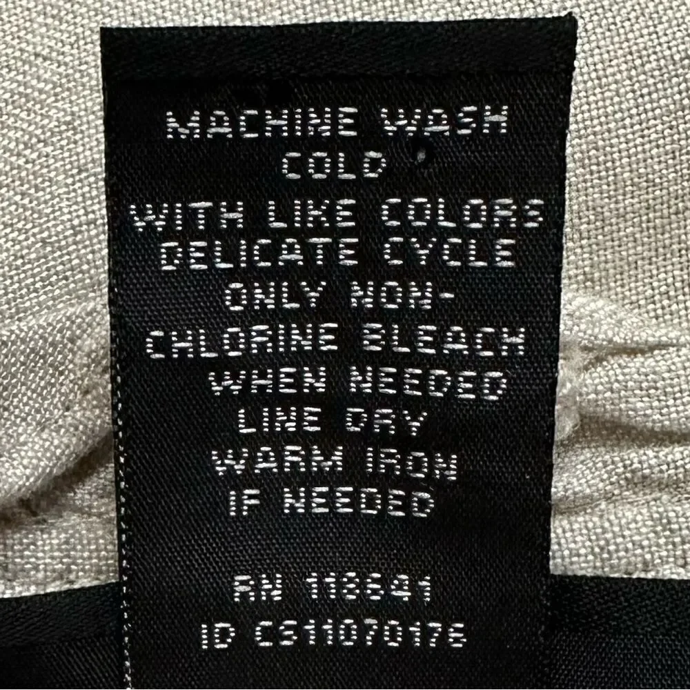 Lane Bryant Linen Blend Gray Ruffle 3/4 Sleeves Cardigan, Size 18